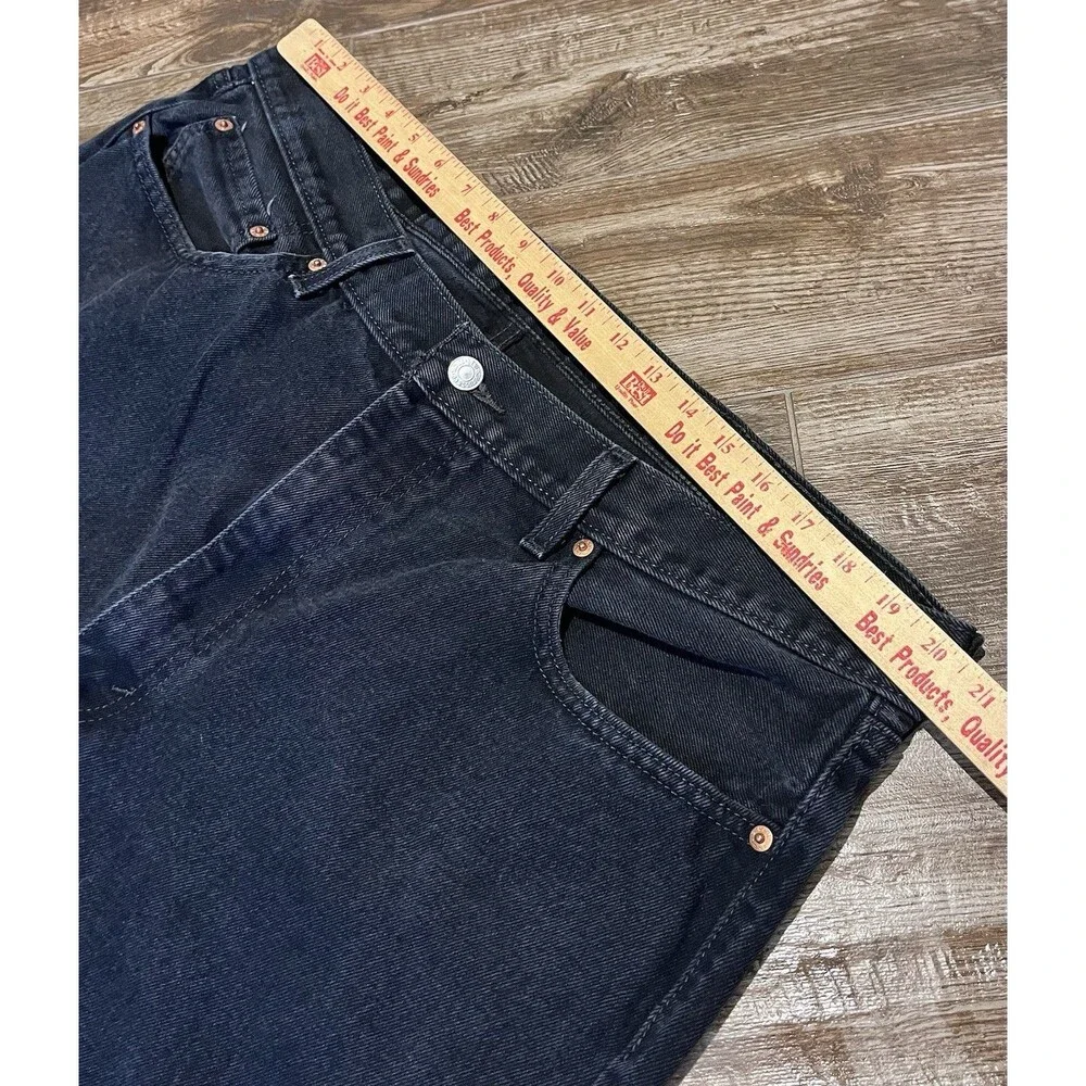 Levis 550 Jeans Mens 40x32.5 Black Tapered Leg Relaxed Fit Denim Pants Classic